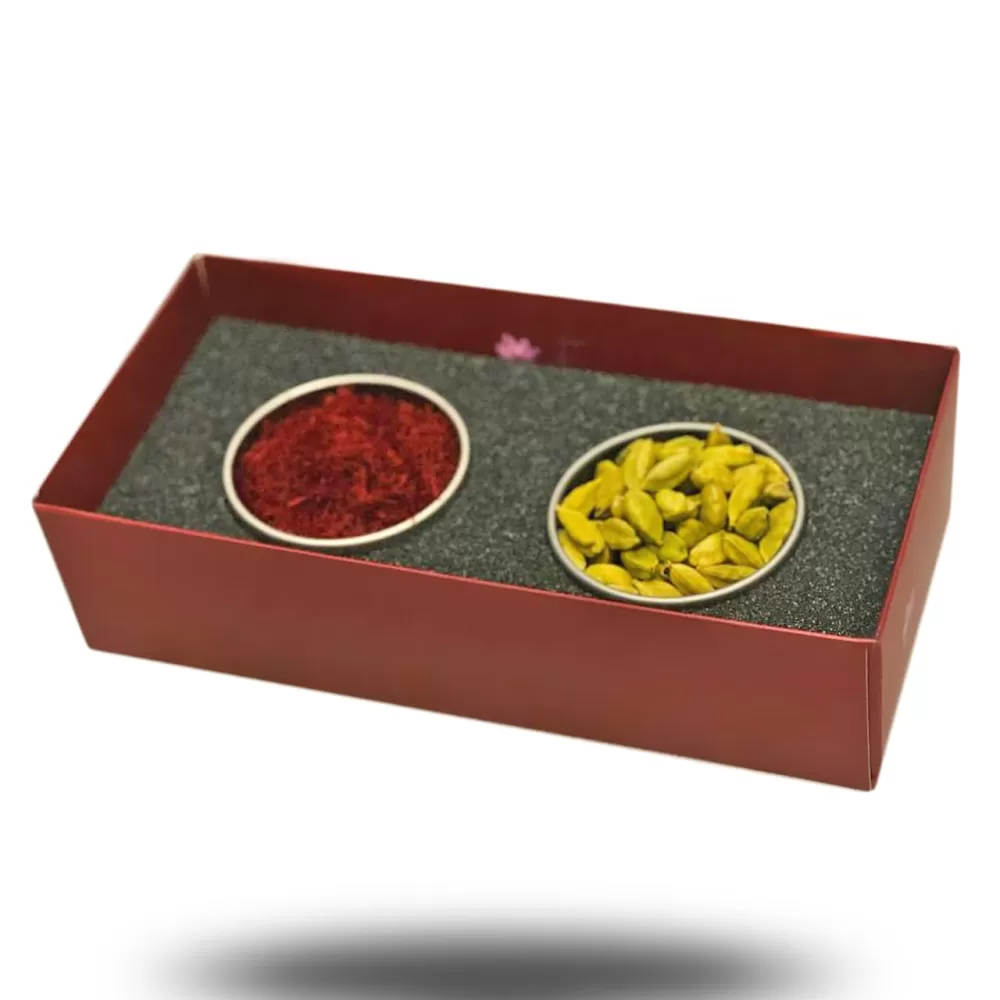  هل و زعفران دو مثقال کادویی - دو قوطی کوچک صادراتی 